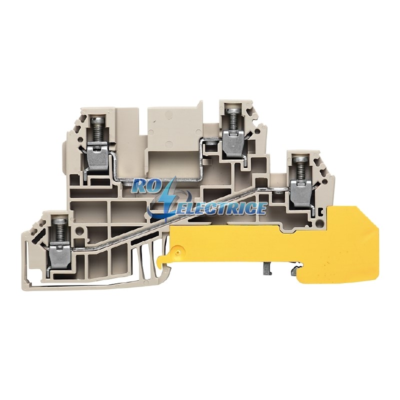 WDL 2.5/L/L/PE; W-Series, Distributor terminal block with WQV, Rated cross-section: 2.5 mm?, Screw connection, Direct mounting