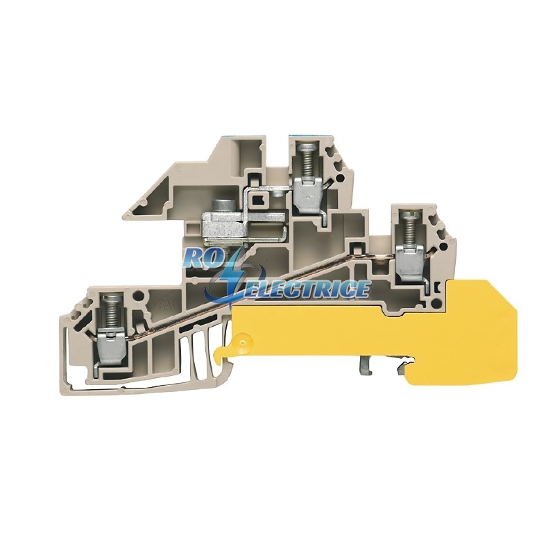 WDL 2.5/S/NT/L/PE; W-Series, Distributor terminal block for N rail, Rated cross-section: 2.5 mm?, Screw connection, Direct mounting