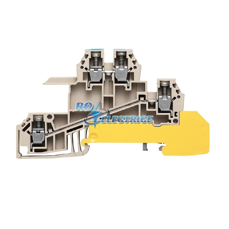 WDL 2.5/S/N/L/PE; W-Series, Distributor terminal block for N rail, Rated cross-section: 2.5 mm?, Screw connection, Direct mounting