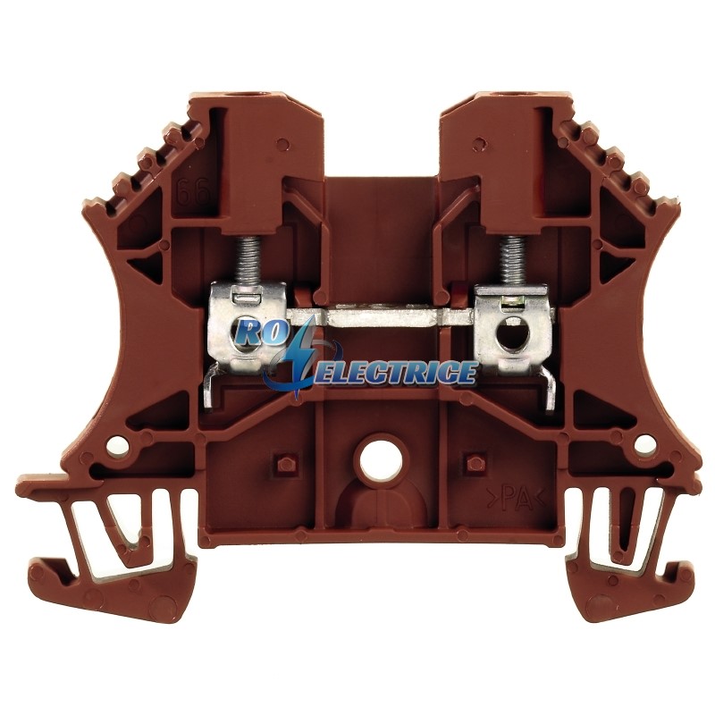 WDU 2.5 BR; W-Series, Feed-through terminal, Rated cross-section: 2.5 mm?, Screw connection, Direct mounting