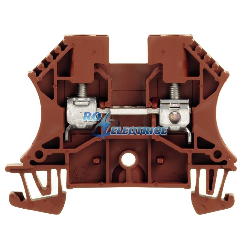 WDU 4 BR; W-Series, Feed-through terminal, Rated cross-section: 4 mm?, Screw connection, Direct mounting