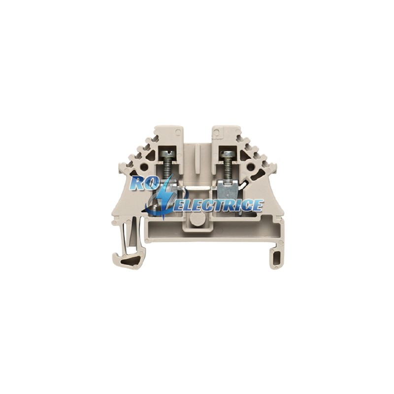 WDU 2.5N ZQV; W-Series, Feed-through terminal, Rated cross-section: 2.5 mm?, Screw connection, Direct mounting, Beige