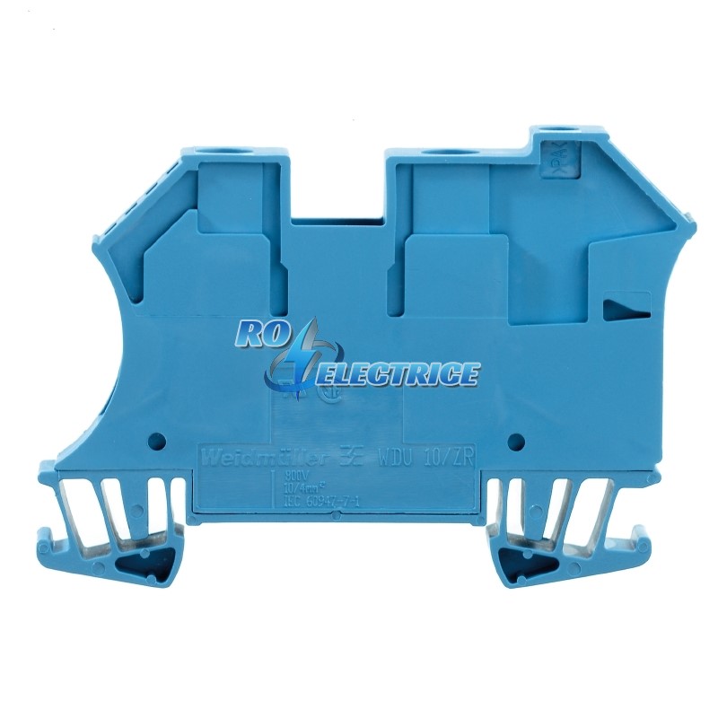 WDU 10/ZR BL; W-Series, Feed-through terminal, Rated cross-section: 10 mm?, Screw connection, Direct mounting