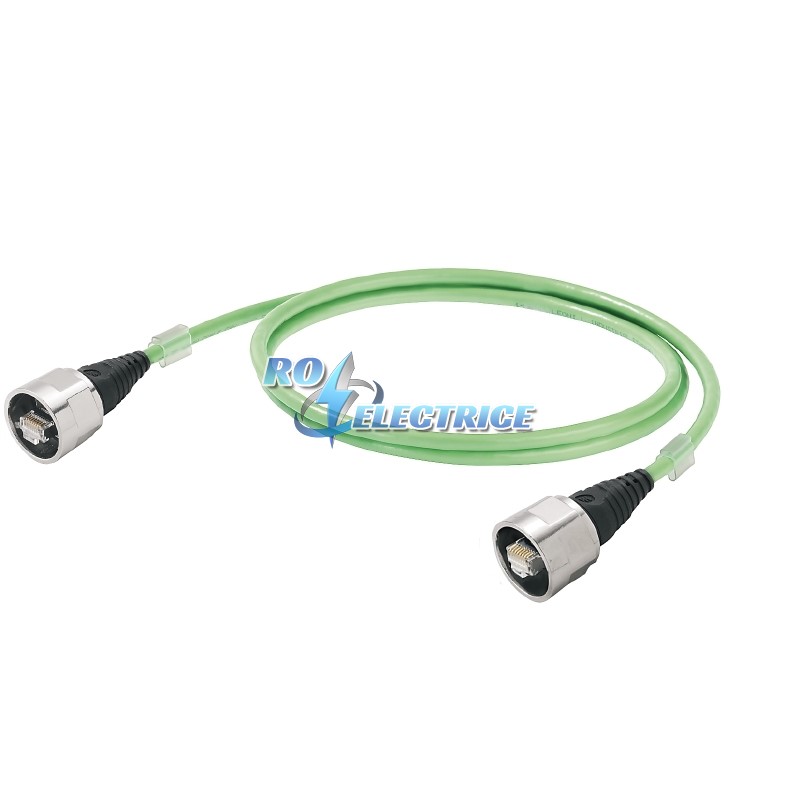 IE-C5ES8UG0010B41B41-E; System cable, RJ45 IP 67 Baymo V01 metal, RJ45 IP 67 Baymo V01 metal, Cat.5 (ISO/IEC 11801) / Cat.5e (TIA T568-B), PUR, 1 m