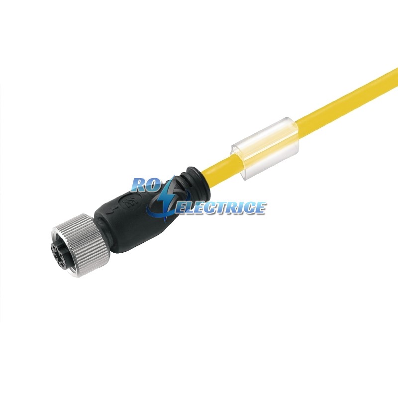 SAIL-M12BG-3-1.5UGE; Sensor/actuator line, One end without connector, M12, No. of poles: 3, 1.5 m, Female socket, straight, shielded: No, LED: No, She