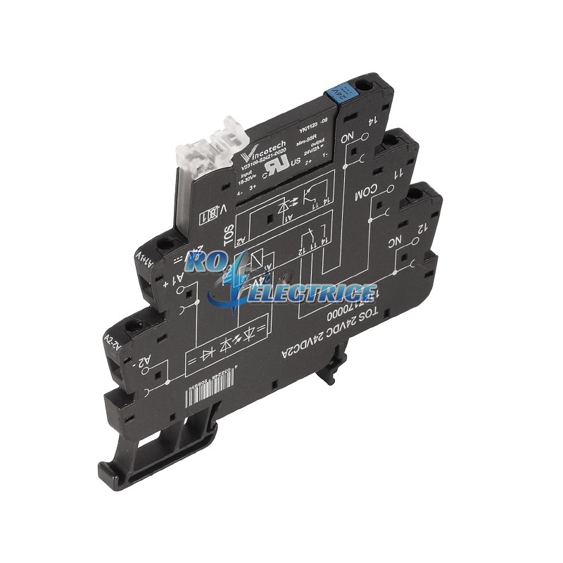TOS 24VDC 24VDC2A; TERMSERIES, Solid-state relay, Rated control voltage: 24 V DC +/-20 % , Rated switching voltage: 3...33 V DC, Rated switching 