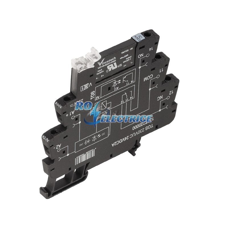 TOS 230VUC 24VDC2A; TERMSERIES, Solid-state relay, Rated control voltage: 230 V UC ?10% , Rated switching voltage: 3...33 V DC, Rated switching curren