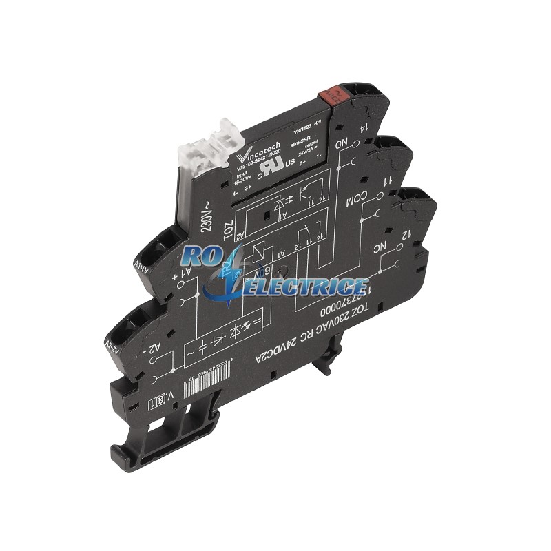 TOZ 230VAC RC 24VDC2A; TERMSERIES, Solid-state relay, Rated control voltage: 230 V AC +/-10 % , Rated switching voltage: 3...33 V DC, Rated switc