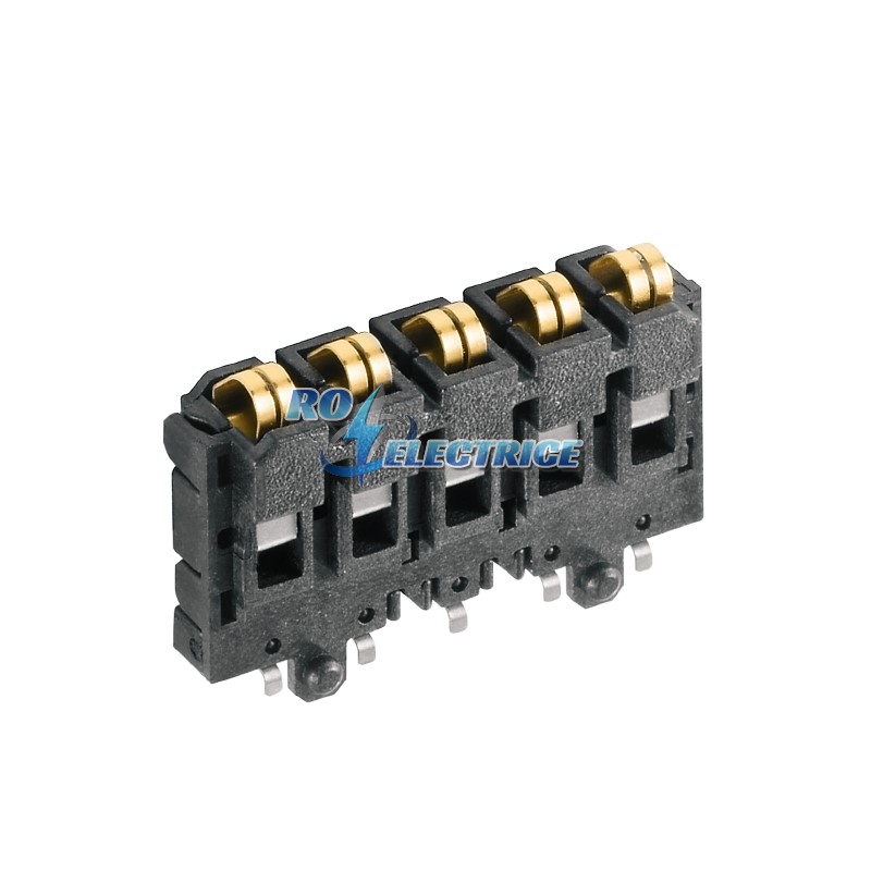SR-SMD 4.50/05/90 AU BK BX; PCB plug-in connector, Bus-contact block for CH20M6, Reflow solder connection, No. of poles: 5, 180?, 