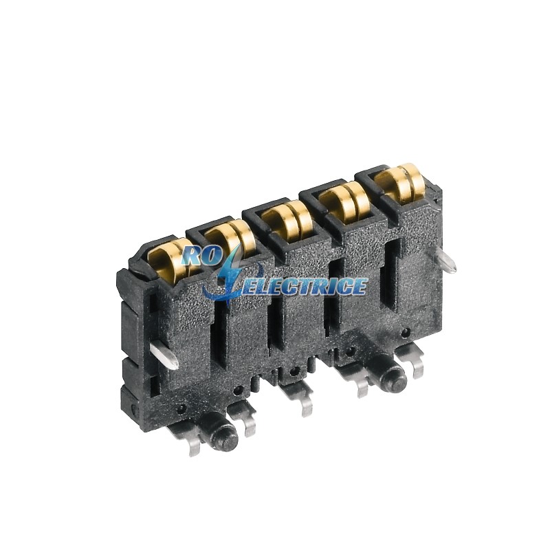 SR-SMD 4.50/05/90LF 1.5AU BK BX; PCB plug-in connector, Bus-contact block for CH20M12-67, Solder flange, Reflow solder connection, No. of poles: 5, 18