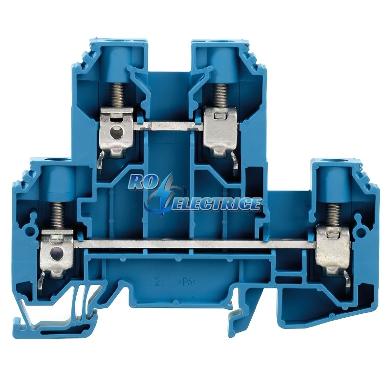 WDK 10 BL; W-Series, Feed-through terminal, Double-tier terminal, Rated cross-section: 10 mm?, Screw connection, Direct mounting