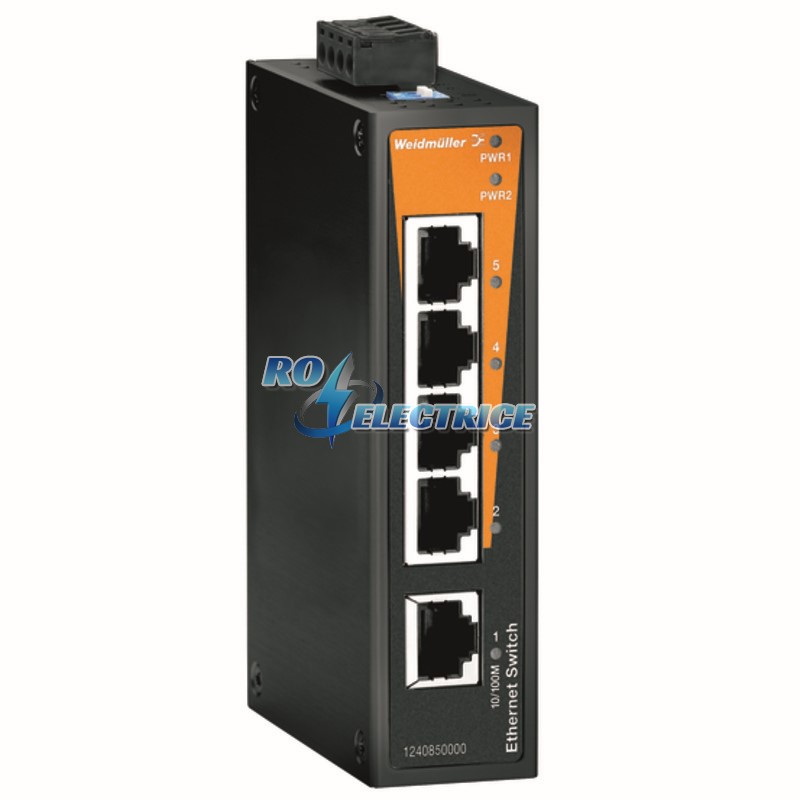 IE-SW-BL05T-5TX; Network switch, unmanaged, Fast Ethernet, Number of ports: 5x RJ45, IP 30, -40 ?C...+75 ?C