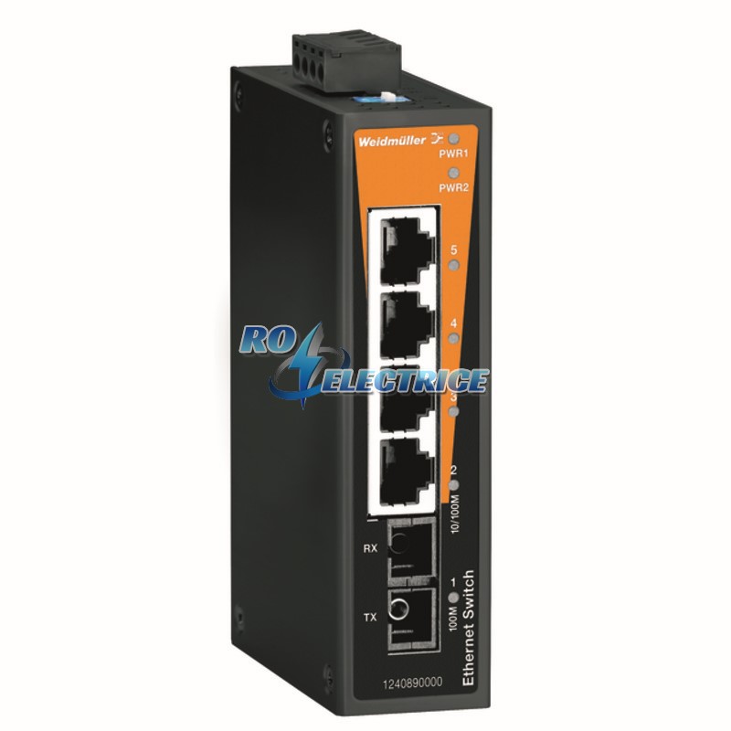 IE-SW-BL05-4TX-1SC; Network switch, unmanaged, Fast Ethernet, Number of ports: 4 x RJ45, 1 * SC Multi-mode, IP 30, -10 ?C...+60 ?C