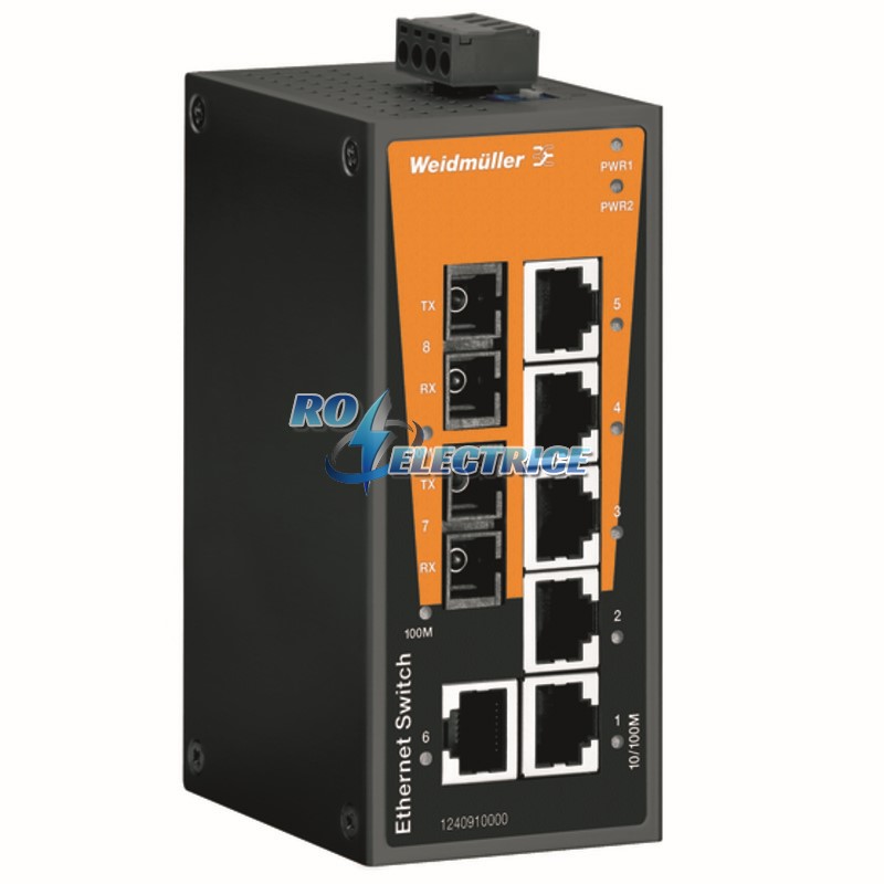 IE-SW-BL08-6TX-2SC; Network switch, unmanaged, Fast Ethernet, Number of ports: 6x RJ45, 2 * SC Multi-mode, IP 30, -10 ?C...+60 ?C