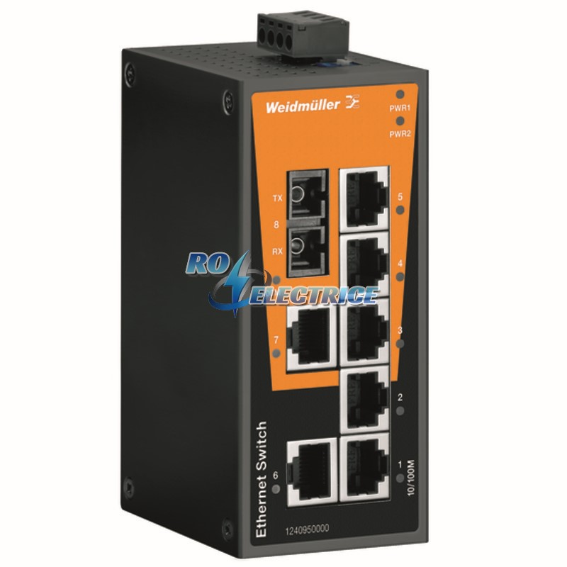IE-SW-BL08-7TX-1SCS; Network switch, unmanaged, Fast Ethernet, Number of ports: 7x RJ45, 1 * SC Single-mode, IP 30, -10 ?C...+60 ?C