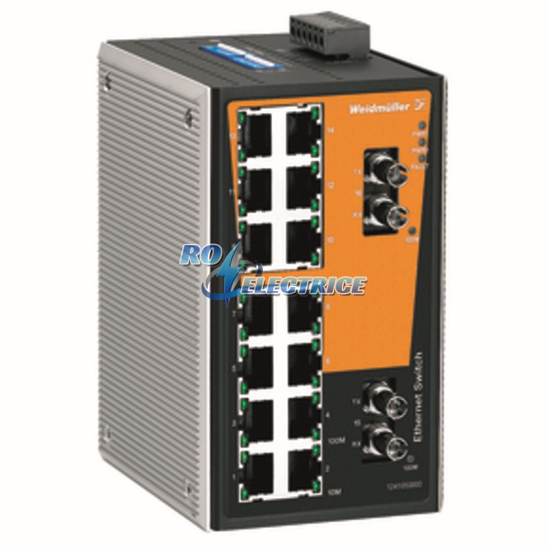 IE-SW-VL16-14TX-2ST; Network switch, unmanaged, Fast Ethernet, Number of ports: 14x RJ45, 2 * ST Multi-mode, IP 30, 0 ?C...+60 ?C