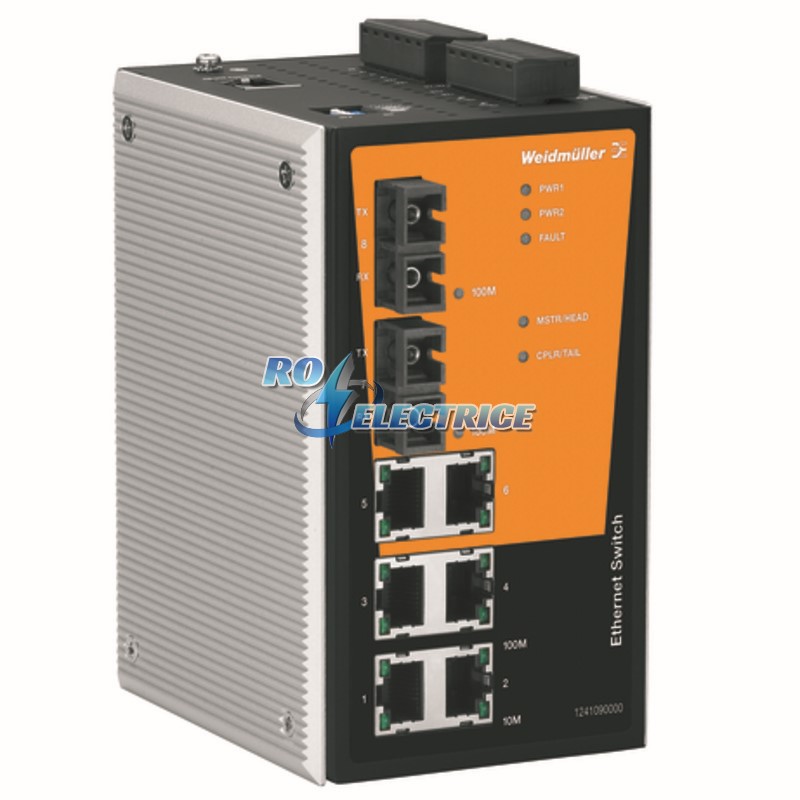IE-SW-PL08M-6TX-2SCS; Network switch, managed, Fast Ethernet, Number of ports: 6x RJ45, 2 * SC Single-mode, IP 30, 0 ?C...+60 ?C