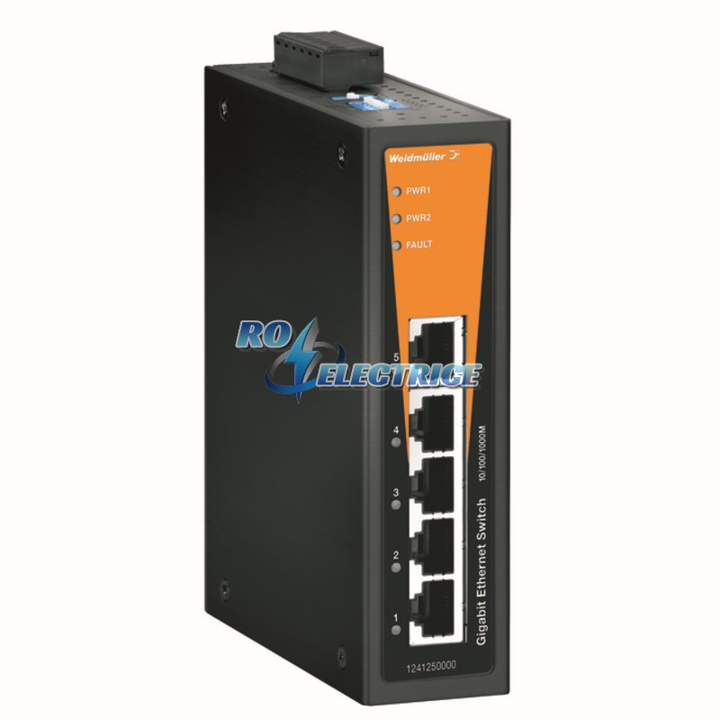 IE-SW-BL05-5GT; Network switch, unmanaged, Gigabit Ethernet, Number of ports: 5 * RJ45 10/100/1000BaseT(X), IP 30, 0 ?C...+60 ?C