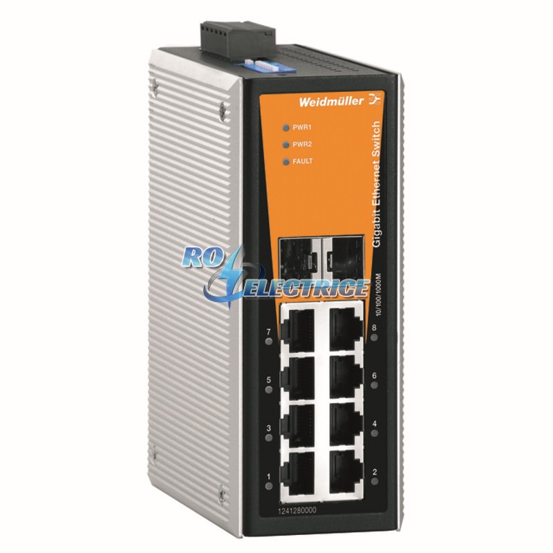 IE-SW-VL08-6GT-2GS; Network switch, unmanaged, Gigabit Ethernet, Number of ports: 6 * RJ45 10/100/1000BaseT(X), 2 * combo-ports (10/100/1000BaseT(X) o
