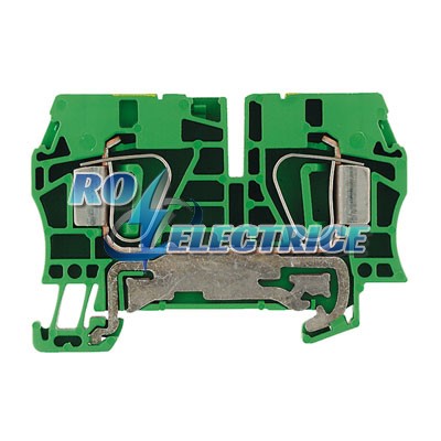 ZPE 6; Z-series, PE terminal, Rated cross-section: Tension clamp connection, Wemid, green / yellow, 