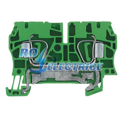 ZPE 4; Z-series, PE terminal, Rated cross-section: Tension clamp connection, Wemid, green / yellow, 