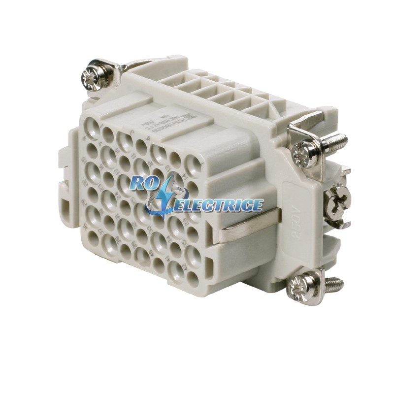 HDC HDD 42 FC; HDC insert, Female, 250 V, 10 A, No. of poles: 42, Crimp connection, Size: 4