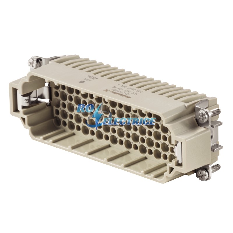 HDC HDD 108 MC; HDC insert, Male, 250 V, 10 A, No. of poles: 108, Crimp connection, Size: 8