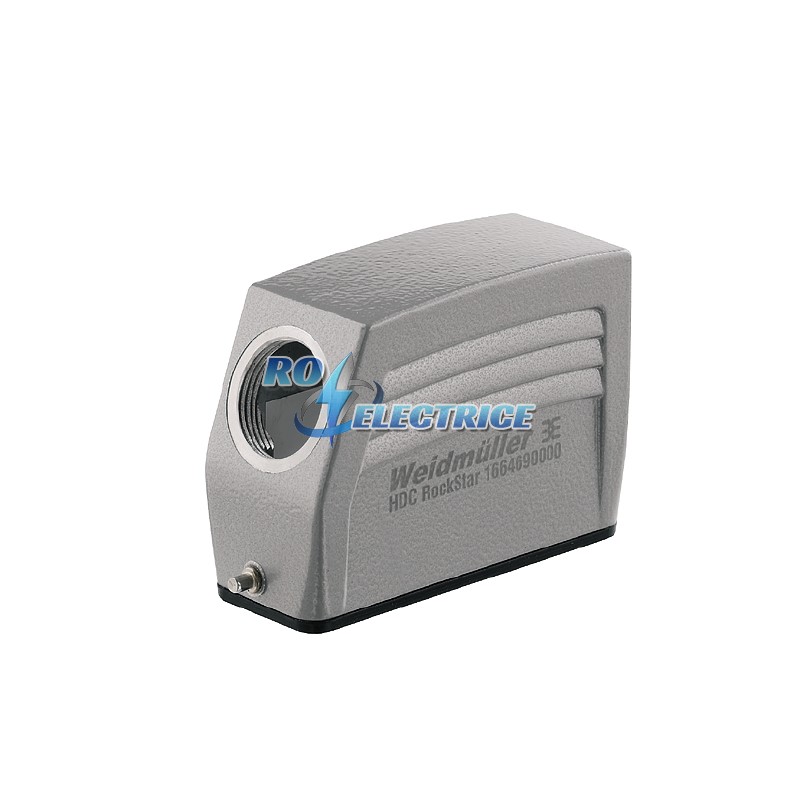HDC 16A TSLU 1PG16G; HDC enclosures, Size: 5, Protection degree: IP 65, Cable entry from side, Plug housing, End-locking clamp, lower side, Standard, 