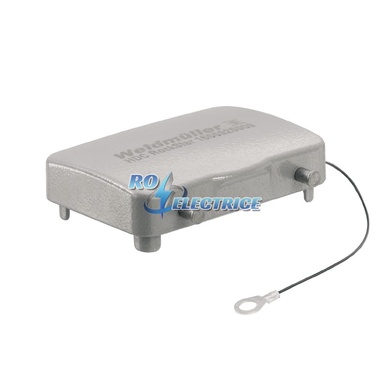 HDC 32A DODQ 4BO; HDC enclosures, Size: 7, Protection degree: IP 65, Cover for lower part of housing, Side-locking clamp on lower side, Standard
