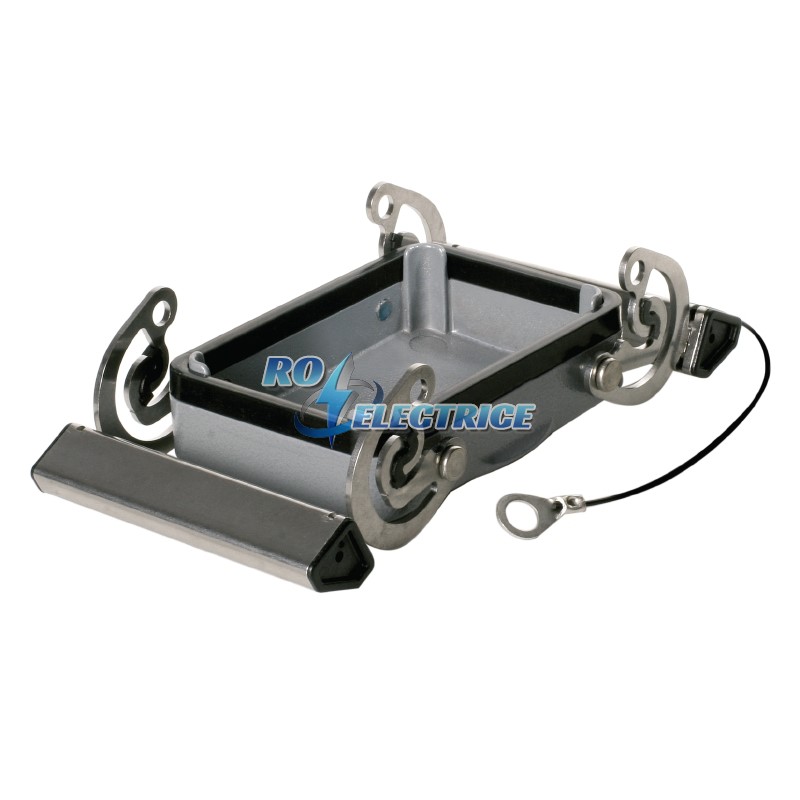 HDC 32A DMDQ 2QB; HDC enclosures, Size: 7, Protection degree: IP 65, Cover for upper part of housing, Side-locking clamp on lower side, Standard