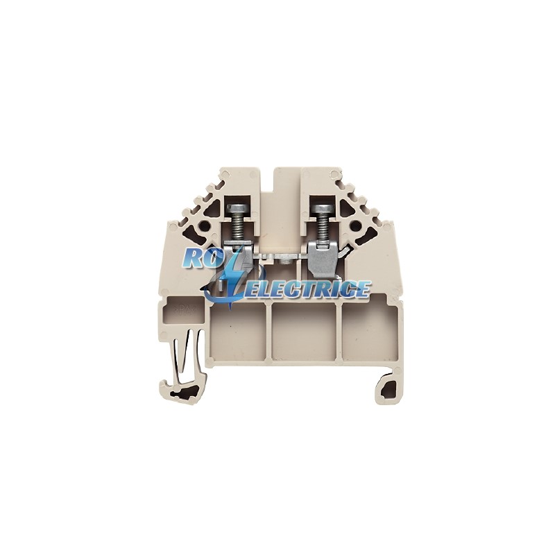WDU 2.5N/600UL; W-Series, Feed-through terminal, Rated cross-section: 2.5 mm?, Screw connection, Direct mounting, Beige