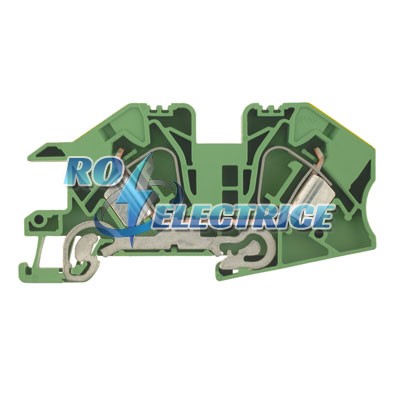 ZPE 10S; Earth terminal, Installation multi-tier terminal, PE terminal, Rated cross-section: 10 mm?, Tension clamp connection, Wemid, Green, Dire