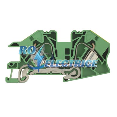 ZPE 16S; Earth terminal, Installation multi-tier terminal, PE terminal, Rated cross-section: 16 mm?, Tension clamp connection, Wemid, Green, Dire