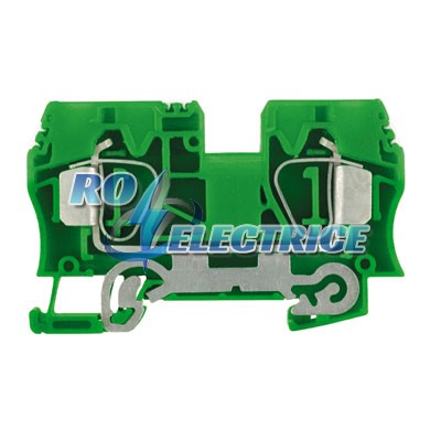 ZPE 10; Z-series, PE terminal, Rated cross-section: Tension clamp connection, Wemid, green / yellow, 