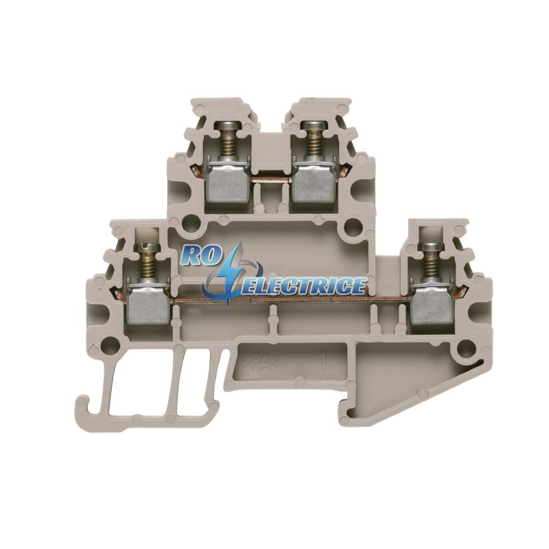 WDK 1.5/R3.5; W-Series, Double-tier terminal, Feed-through terminal, Rated cross-section: 1.5 mm?, Screw connection, Direct mounting