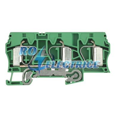 ZPE 16/3AN; Earth terminal, PE terminal, Rated cross-section: Tension clamp connection, Wemid, green / yellow, 