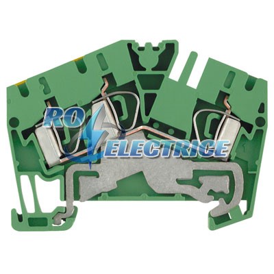 ZPE 4-2/3AN; Earth terminal, PE terminal, Rated cross-section: Tension clamp connection, Wemid, Green, 