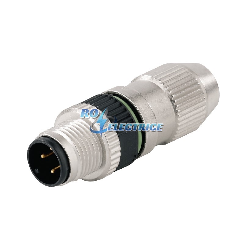 SAIS-4-IDC M12 small; Sockets prefabricated to customer spec., Plugs prefabricated to customer spec., M12, pin, straight