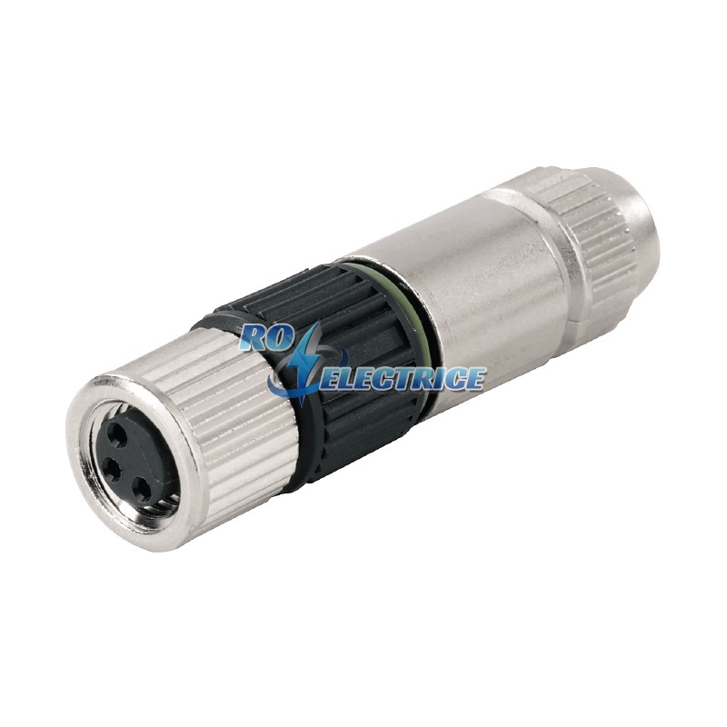 SAIB-3-IDC-M8 small; Sockets prefabricated to customer spec., Plugs prefabricated to customer spec., M8, Female socket, straight