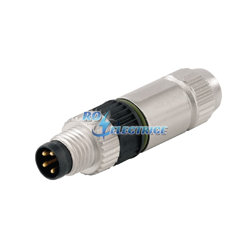 SAIS-4-IDC M8 small; Sockets prefabricated to customer spec., Plugs prefabricated to customer spec., M8, pin, straight