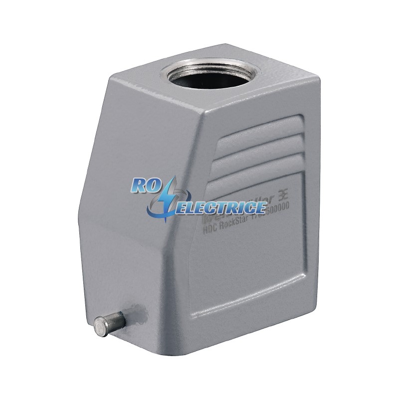HDC 16D TOLU 1M25G; HDC enclosures, Size: 3, Protection degree: IP 65, Cable entry from top, Plug housing, End-locking clamp, lower side, high, Size o
