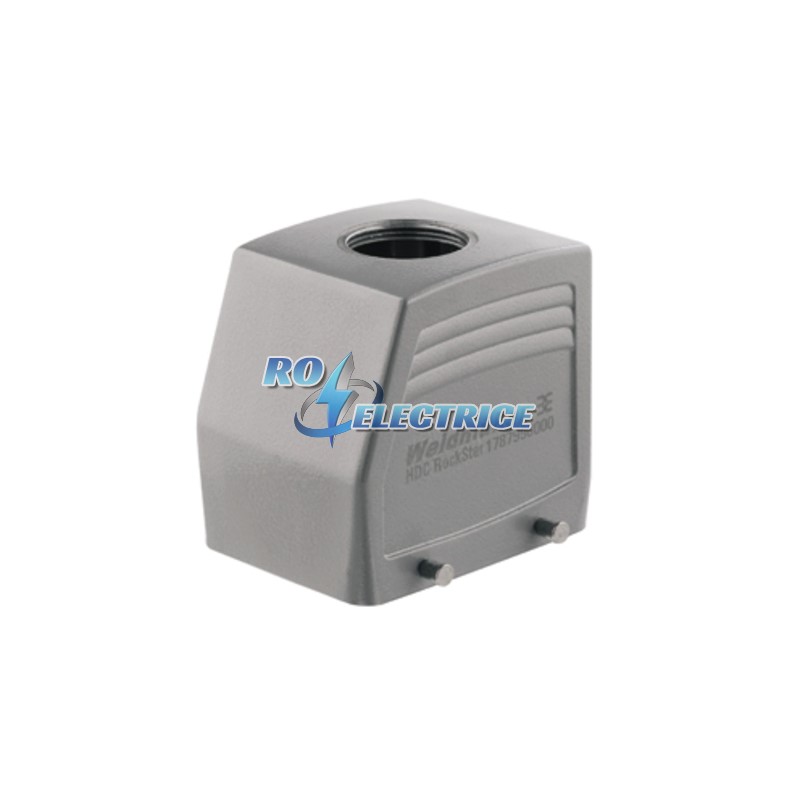 HDC 32A TOBU 1M32G; HDC enclosures, Size: 7, Protection degree: IP 65, Cable entry from top, Plug housing, Side-locking clamp on lower side, Standard,