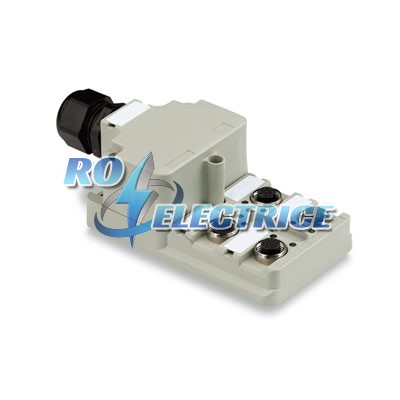 SAI-4-M 8P M12; Sensor-actuator passive distributor, M12, Hood version, Yes