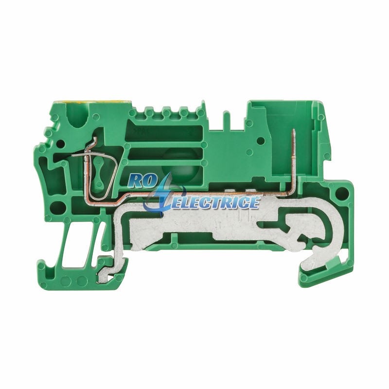 ZTPE 2.5/2AN/1; Z-series, WeiCoS, PE terminal, Rated cross-section: 2.5 mm?, Tension clamp connection, Wemid, green / yellow, 