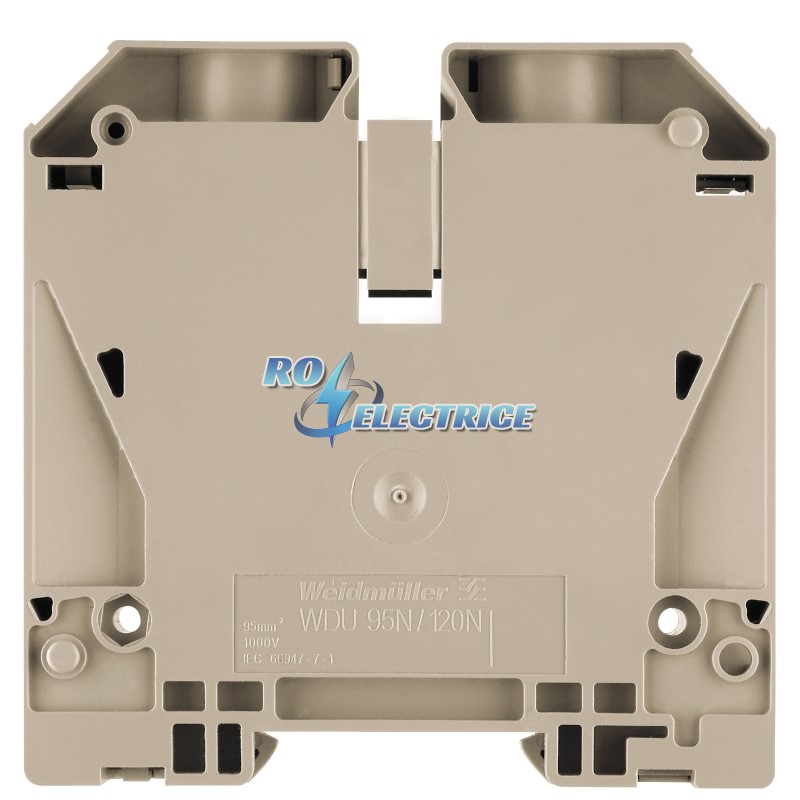 WDU 95N/120N; W-Series, Feed-through terminal, Rated cross-section: 120 mm?, Screw connection, Direct mounting, Dark Beige