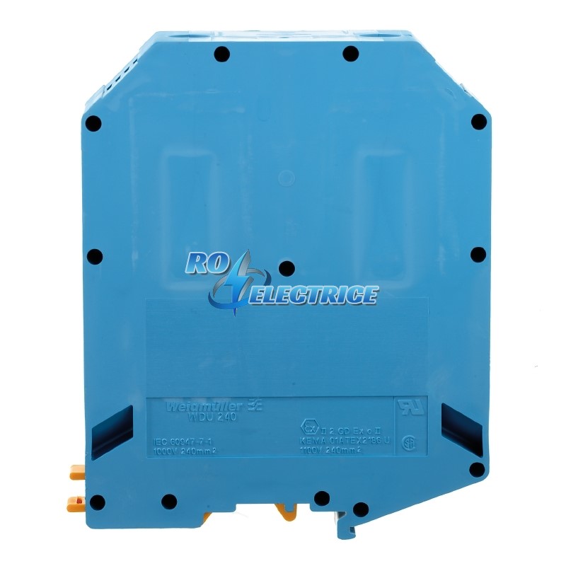 WDU 240 BL; W-Series, Feed-through terminal, Rated cross-section: 240 mm?, Screw connection, Direct mounting