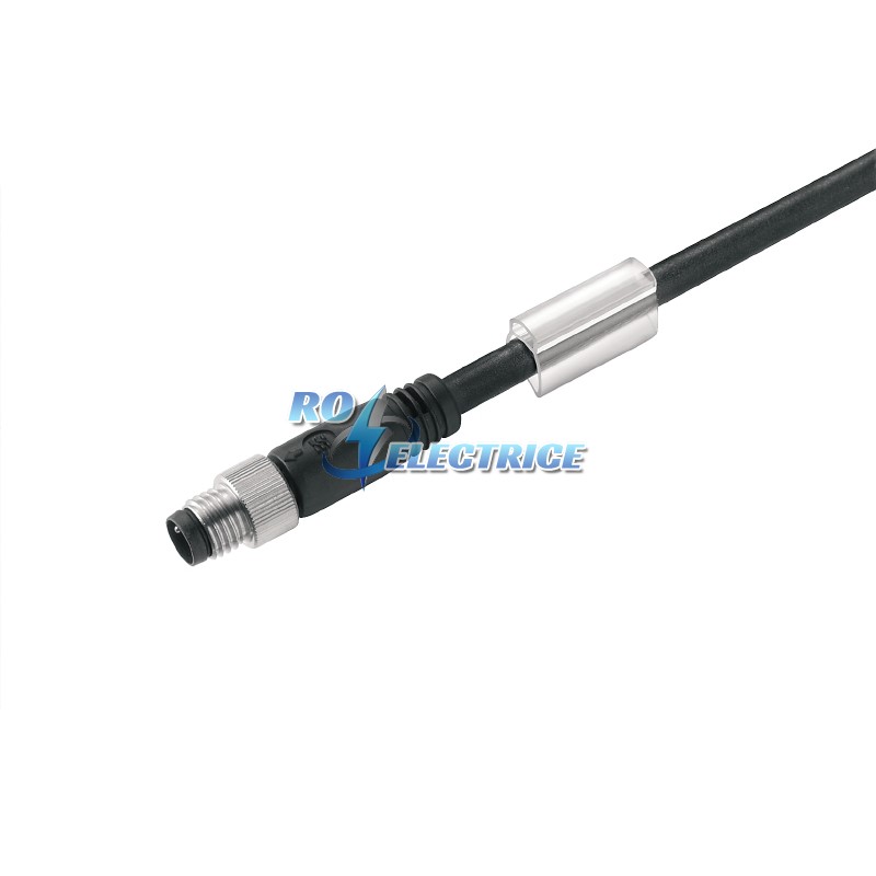 SAIL-M8G-3-1.5U; Sensor/actuator line, One end without connector, M8, No. of poles: 3, 1.5 m, pin, straight, shielded: No, LED: No, Sheath material: P