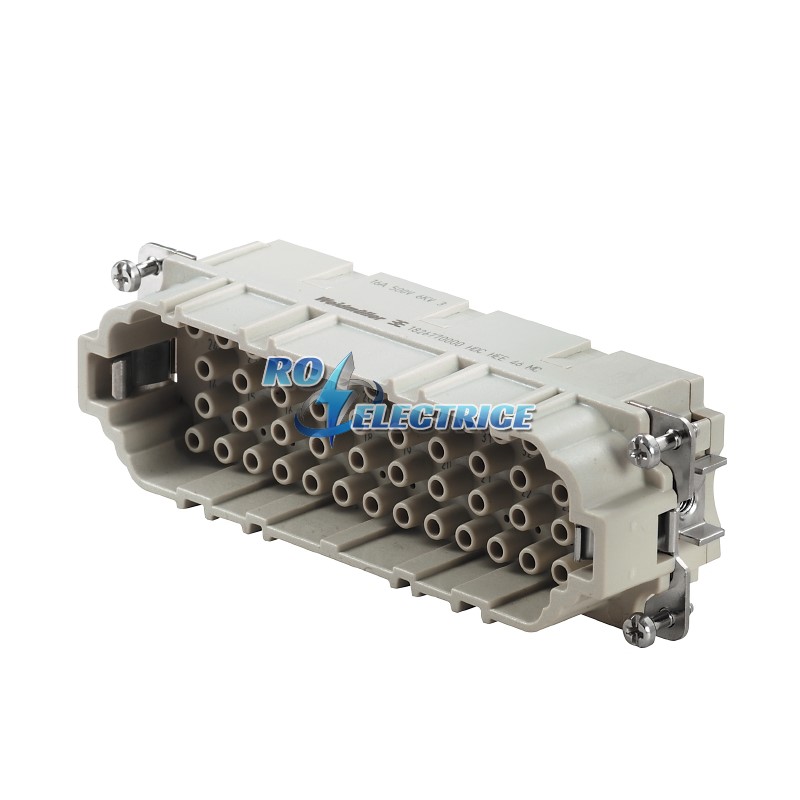 HDC HEE 46 MC; HDC insert, Male, 500 V, 16 A, No. of poles: 46, Crimp connection, Size: 8