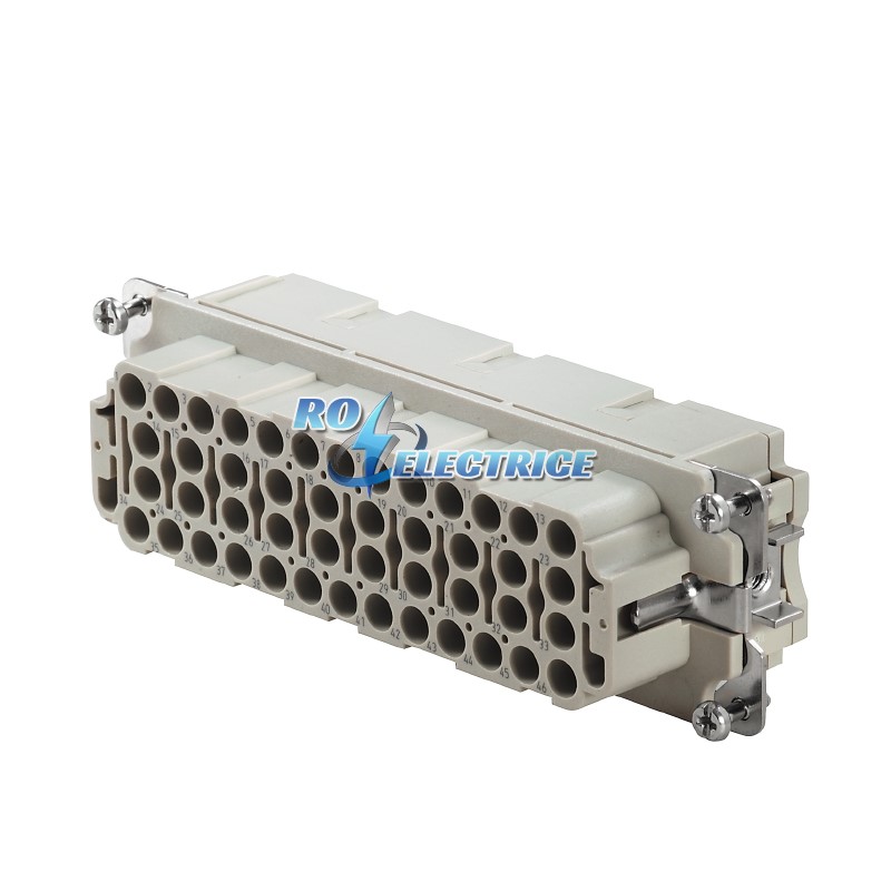 HDC HEE 46 FC; HDC insert, Female, 500 V, 16 A, No. of poles: 46, Crimp connection, Size: 8