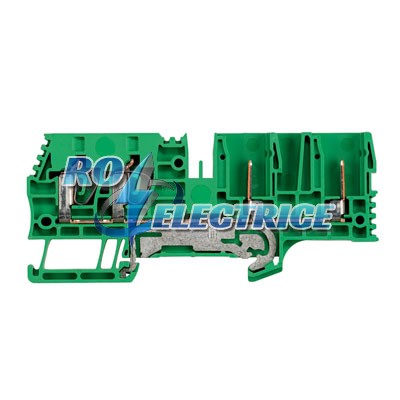 ZTPE 4/4AN/2; Z-series, WeiCoS, PE terminal, Rated cross-section: 4 mm?, Plug-in connection, Wemid, Green, 
